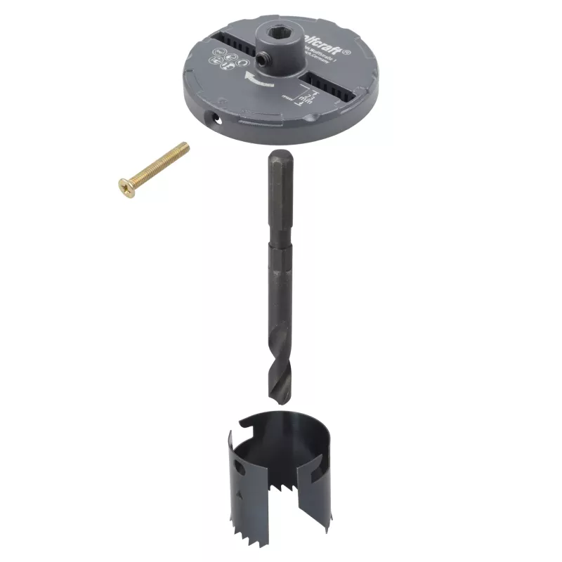 wolfcraft sega a tazza multiuso Ø 25-65 mm, 6 lame, profondità di taglio 23 mm (2165000)
