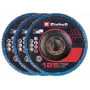 Einhell accessorio smerigliatrice angolare 3x dischi lamellari 125 mm bombati P60 corindone zirconio 4440020