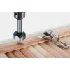 Wolfcraft 1002000 set punte Forstner, 5 pezzi, 15–35 mm, acciaio al carbonio, tagliente dentato, in valigetta in plastica
