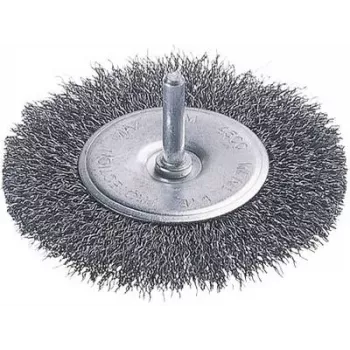 Wolfcraft spazzola circolare in filo d'acciaio annodato da 75 mm con gambo da 6,3 mm 2100000