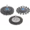 Wolfcraft spazzola circolare in filo d'acciaio annodato da 75 mm con gambo da 6,3 mm 2100000
