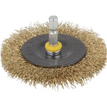 Wolfcraft spazzola a disco con gambo da 1/4