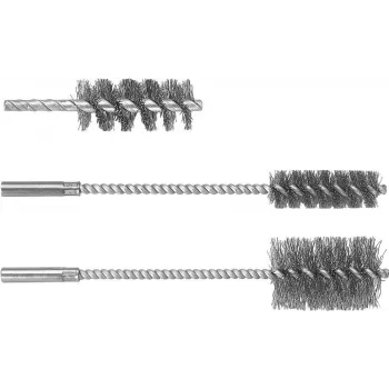 Wolfcraft spazzola cilindrica 2104000, 19 mm, filo d'acciaio ondulato, gambo da 6 mm