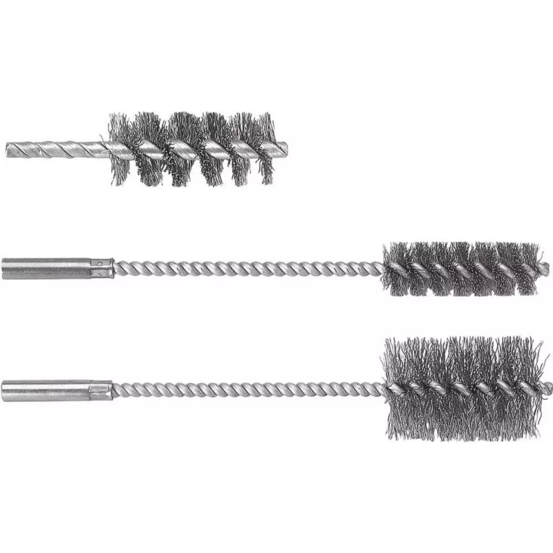 Wolfcraft spazzola cilindrica 2104000, 19 mm, filo d'acciaio ondulato, gambo da 6 mm