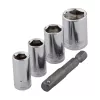 Wolfcraft 2413000 set di 5 chiavi a bussola esagonali, attacco 1/4