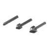 Wolfcraft 2504000 set di svasatori, 3 pezzi, 6/12/16 mm, acciaio per utensili, gambo cilindrico