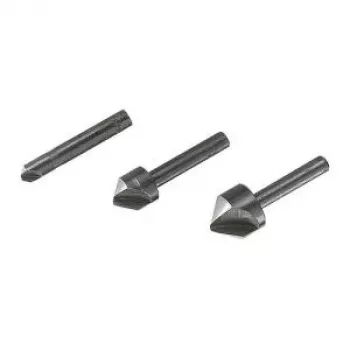 Wolfcraft 2504000 set di svasatori, 3 pezzi, 6/12/16 mm, acciaio per utensili, gambo cilindrico