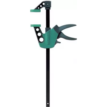Wolfcraft EHZ Easy 75-150 morsetto a una mano 3020000, apertura 0-150 mm, apertura di espansione 75-260 mm, sbraccio 75 mm