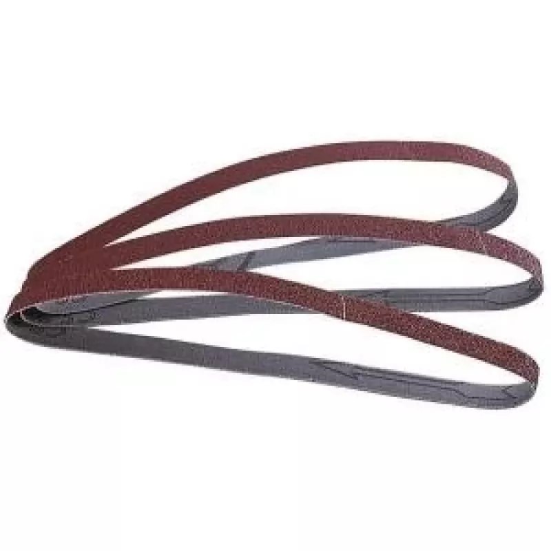 Wolfcraft 1725000 nastro abrasivo grana 80, 457 mm x 13 mm, 3 pezzi
