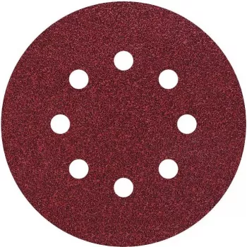 Wolfcraft 3180000 Dischi abrasivi velcro, 125 mm, grana 24, confezione da 5