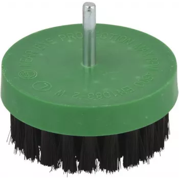 Wolfcraft 2713000 Spazzola lucidante, diametro 80 mm, cotone, gambo 6 mm, 4500 giri/min
