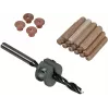 Wolfcraft Set tasselli in faggio 8 mm con punta, limitatore di profondità e marcatori (50 tasselli, 56 pezzi) 2917000