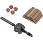 Wolfcraft Set tasselli in faggio 8 mm con punta, limitatore di profondità e marcatori (50 tasselli, 56 pezzi) 2917000