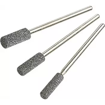 Wolfcraft 2175000 Set punte abrasive in ceramica, 3 pezzi, gambo 2,35 mm