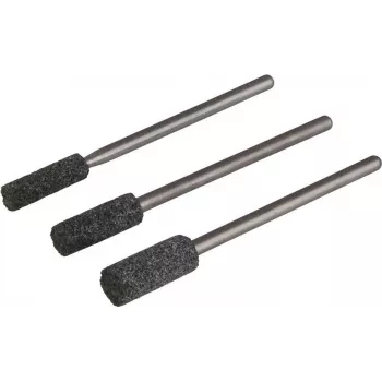 Wolfcraft 2175000 Set punte abrasive in ceramica, 3 pezzi, gambo 2,35 mm