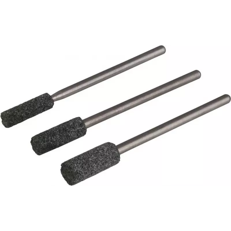 Wolfcraft 2175000 Set punte abrasive in ceramica, 3 pezzi, gambo 2,35 mm
