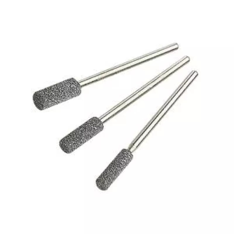 Wolfcraft 2175000 Set punte abrasive in ceramica, 3 pezzi, gambo 2,35 mm