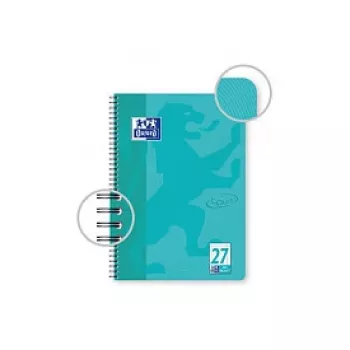 OXFORD Blocco notes College TOUCH rigatura 27 a righe con doppio margine DIN A4, 80 fogli, 90 g/m², microforato, 4 fori, certificato FSC, 1 blocco 400091924
