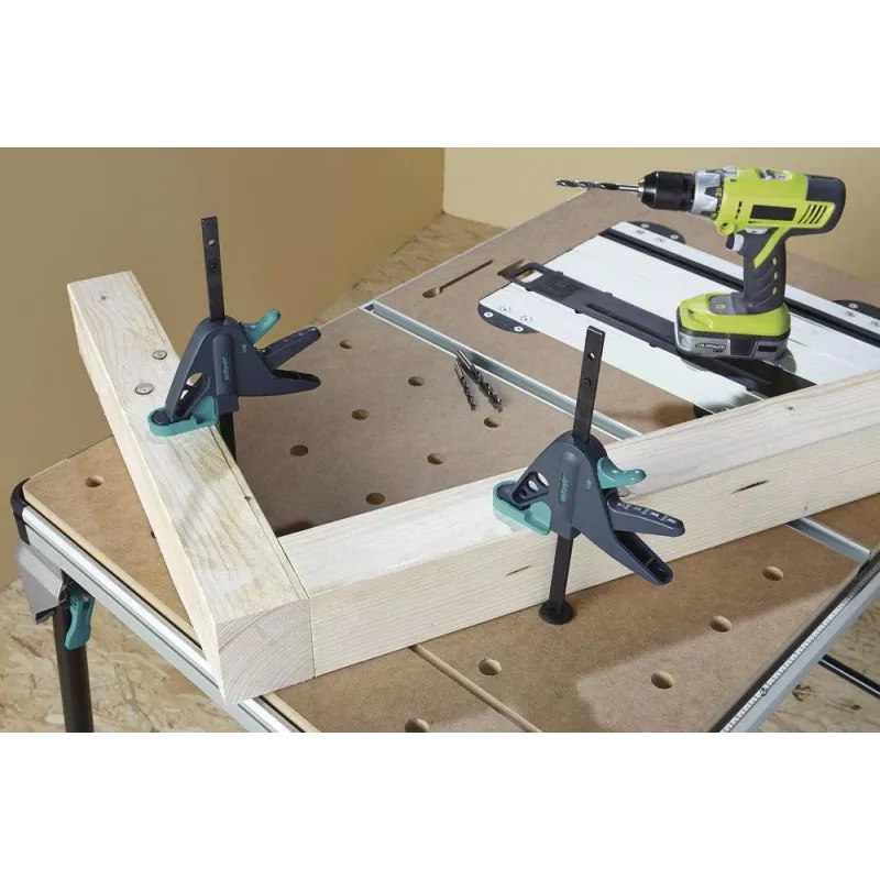 Wolfcraft 3036000 Morsetto per banco da lavoro, apertura 120 mm