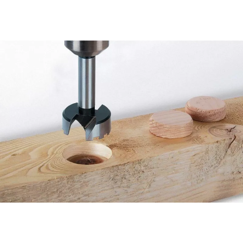 Wolfcraft 3319000 Punta Forstner 28 mm, lunghezza totale 90 mm, gambo cilindrico, 1 pz.