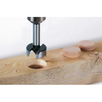 Wolfcraft 3322000 Punta Forstner 35 mm, lunghezza totale 90 mm, gambo cilindrico, 1 pz.