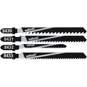 Wolfcraft 8430000 set da 10 lame per seghetto alternativo per legno, gambo a T