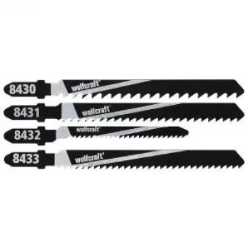 Wolfcraft 8430000 set da 10 lame per seghetto alternativo per legno, gambo a T
