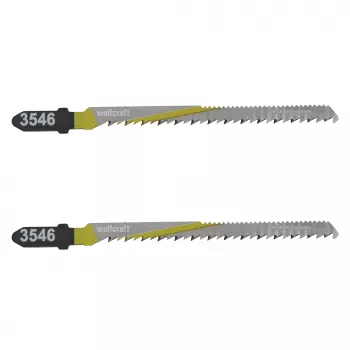Wolfcraft 3546000 T 101 B lame per seghetto alternativo, gambo a T, HCS, 100 mm, confezione da 2