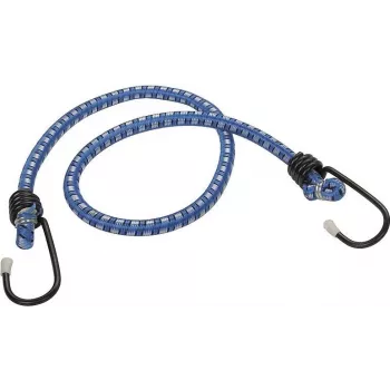 Wolfcraft 3293000 corda elastica 0,5 m x 6 mm, 2 ganci, nero