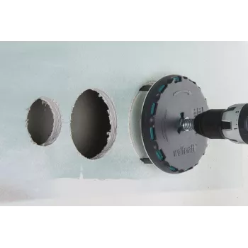 wolfcraft sega a tazza regolabile 45-130 mm con lame HSS e punta di centraggio 5978000