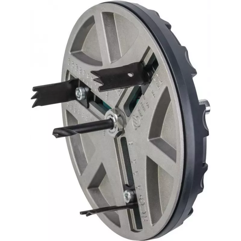 wolfcraft sega a tazza regolabile 45-130 mm con lame HSS e punta di centraggio 5978000