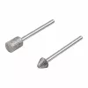 Wolfcraft 5989000 Set punte abrasive diamantate, cilindriche e coniche a punta, 2 pz.