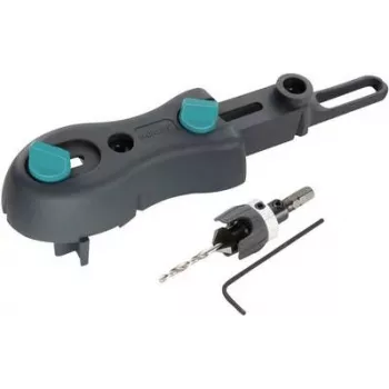 Wolfcraft 6960000 Set punte per terrazze | Set da 6 pz. di punte HSS per svasatura e foratura pilota per legno, WPC, BPC