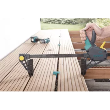 Wolfcraft 6985000 Morsetto a vite con apertura 450 mm e forza di serraggio 120 kg