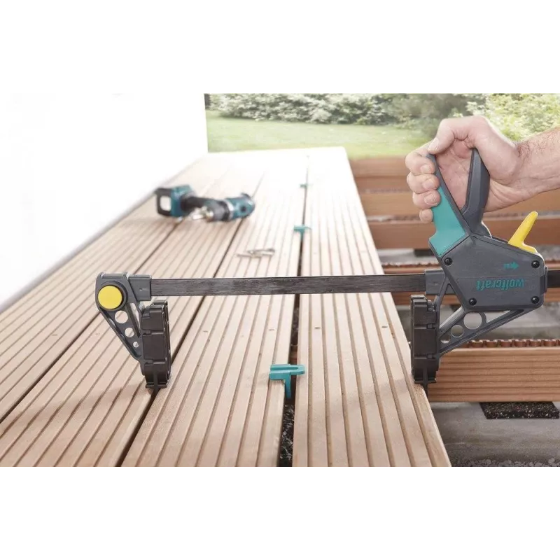 Wolfcraft 6985000 Morsetto a vite con apertura 450 mm e forza di serraggio 120 kg