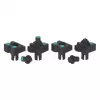 wolfcraft 6166000 Ganasce per banchi da lavoro Master, set da 2, plastica nera