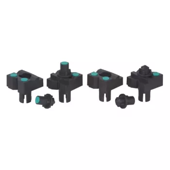 wolfcraft 6166000 Ganasce per banchi da lavoro Master, set da 2, plastica nera
