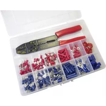 WKK 60349 Assortimento connettori a crimpare 0,5-2,5 mm² set capicorda isolati rosso/blu