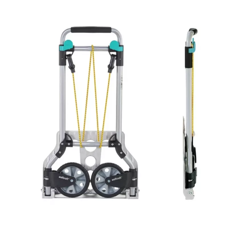 wolfcraft TS 600 carrello a mano in alluminio, 70 kg, nero 5505000