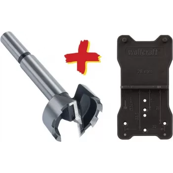 Wolfcraft 8728000 punta Forstner diametro 35 mm, lunghezza 90 mm, gambo cilindrico, 1 pz.