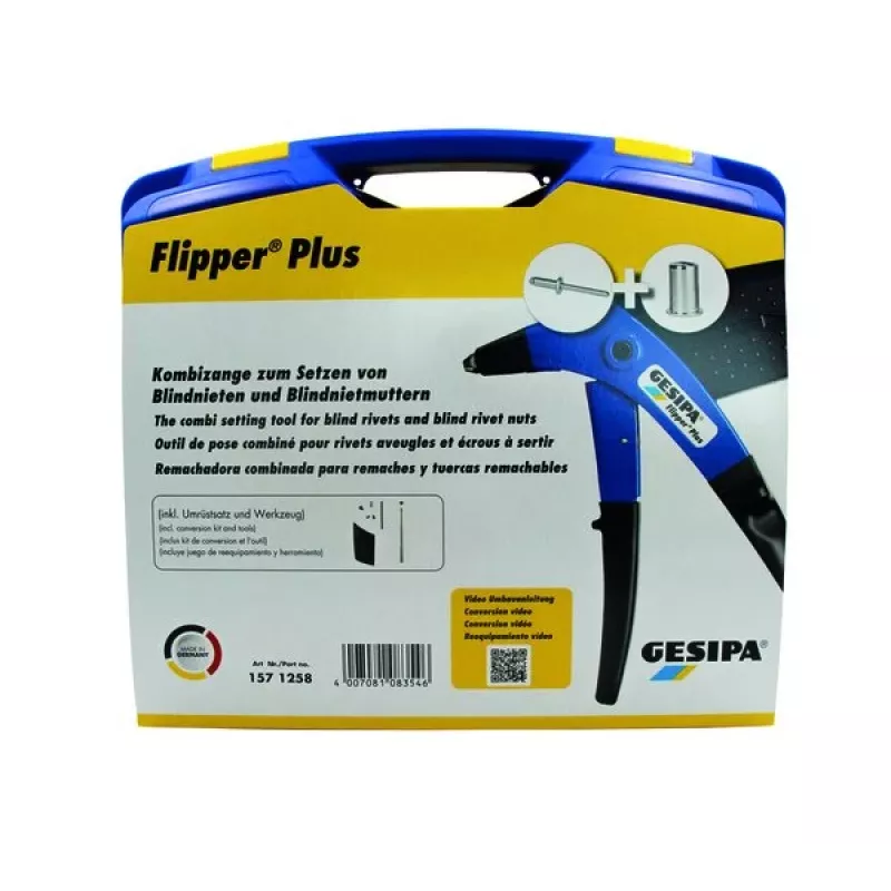 Gesipa 1571258 inseritore manuale di rivetti ciechi filettati, 217 mm, M3-M6