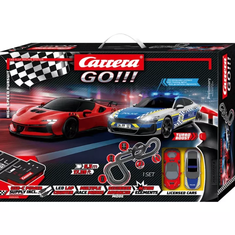 Carrera GO!!! High Speed Pursuit set da corsa elettrico con slotcar