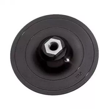 wolfcraft 125 mm pad abrasivo velcro con adattatore mandrino e foglio abrasivo K80 (2285000)