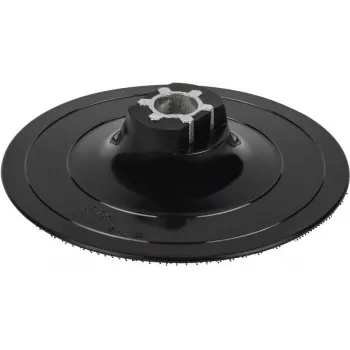wolfcraft 125 mm pad abrasivo velcro con adattatore mandrino e foglio abrasivo K80 (2285000)