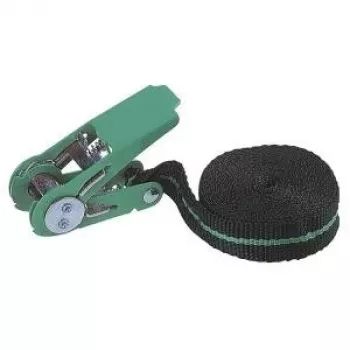 Wolfcraft 3418000 Cinghia di ancoraggio monopezzo con cricchetto, 4 m x 25 mm, LC 90 daN