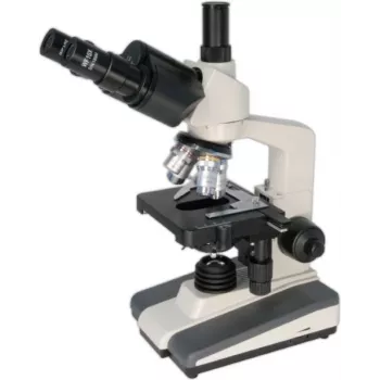 BRESSER microscopio trinoculare a luce trasmessa, ingrandimento 40x-1000x, illuminazione LED, tavolino a croce meccanico, 5723100