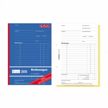 Herlitz blocchi fattura A5 2 parti autocopianti, confezione da 4 300003799