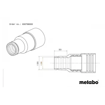 Metabo 630798000 manicotto di collegamento Standard Ø28/35 mm