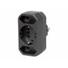 Kopp DUOversal adattatore Schuko, 2 prese, 16 A, 250 V, nero 179605004