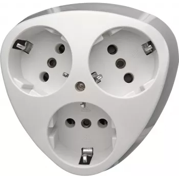 HEINRICH KOPP presa Schuko da parete, 3 posti, bianco artico 100502000